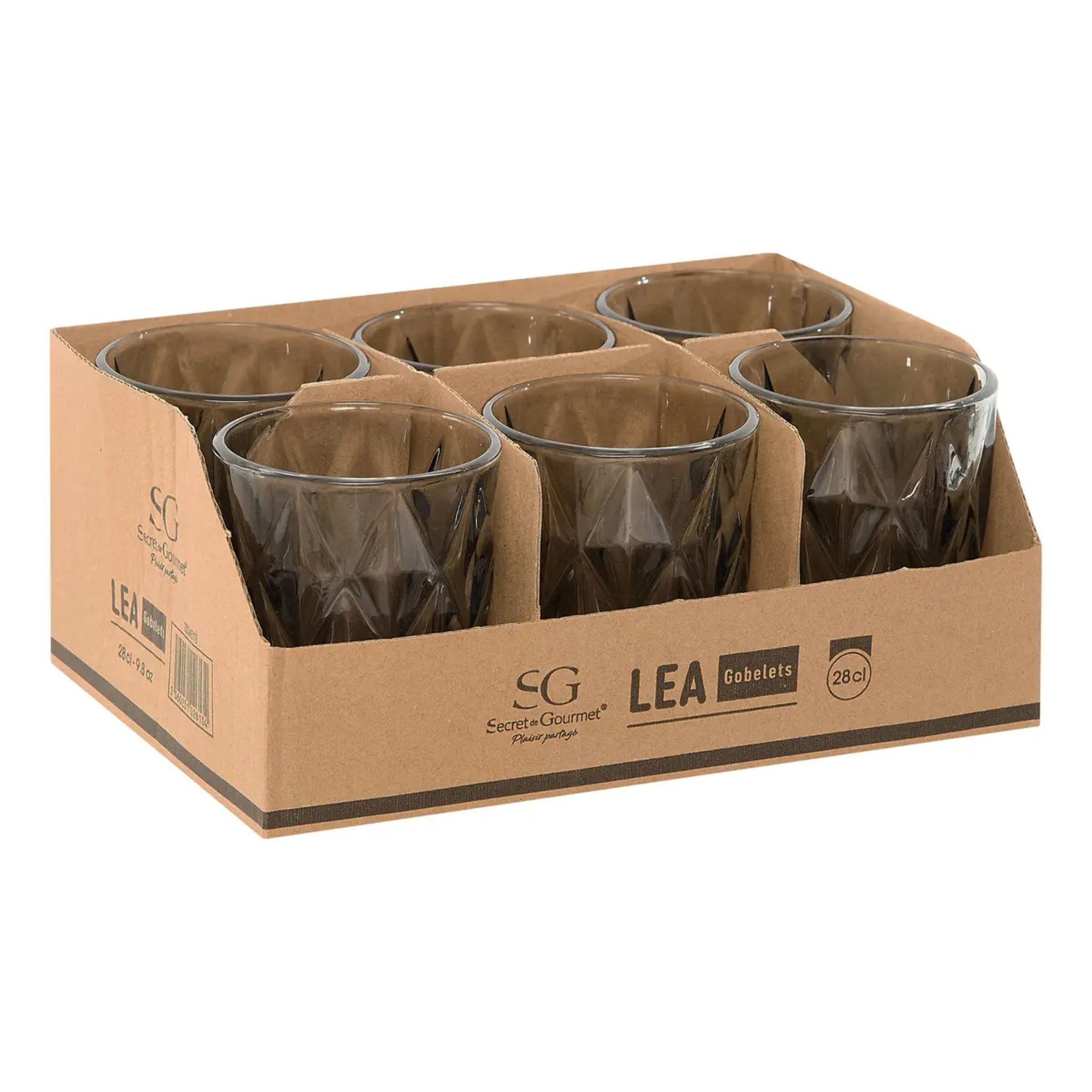 Gobelet Lea gris D8,1xH10cm