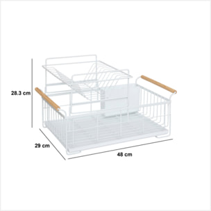 Égouttoir "Naturéo" en acier 48x29cm
