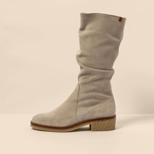 Botas con tacón N5942 SILK SUEDE CREAM / IRATI color Cream