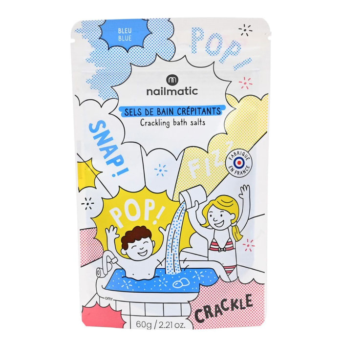 Crackling Bath Salts - Sels de Bain Bleus Crépitants Parfum Fruits Rouges 60 g