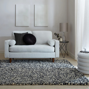 Tapis en laine UDON Noir/Blanc