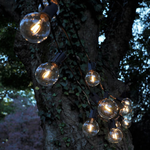 Guirnalda de luces led con bombillas, funciona con pilas - incluye temporizador