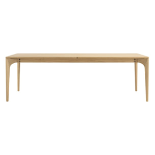 MAXENCE - Table à manger ext. 240/292cm naturelle pieds en chêne massif