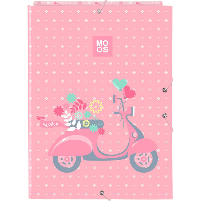 Carpeta folio 3 solapas moos "passion"