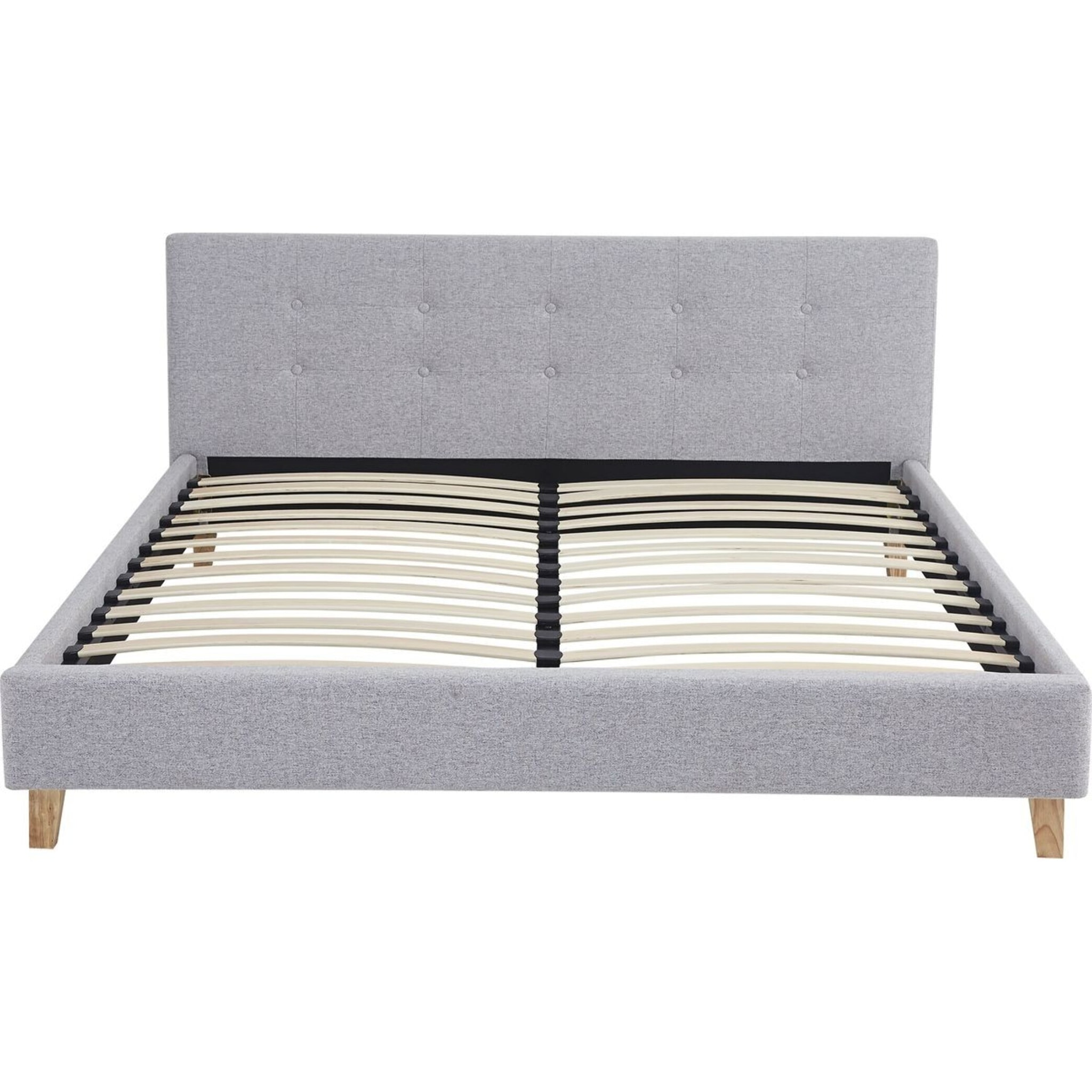 Lit avec tête de lit en tissu - MILO