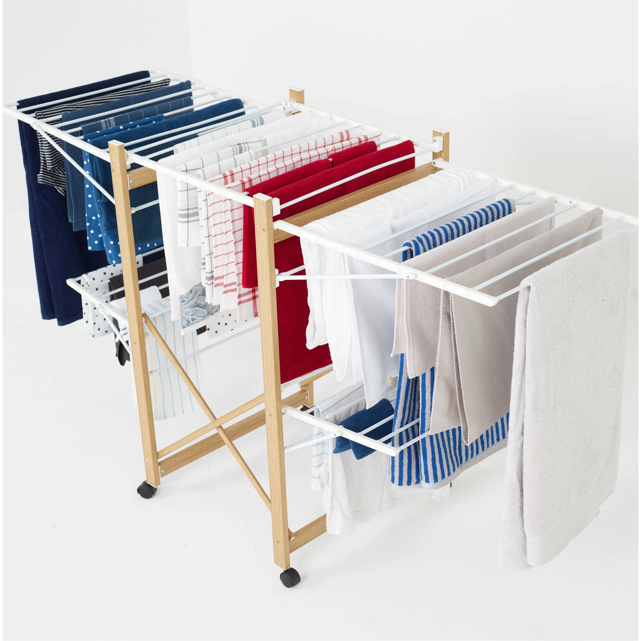 Séchoir à linge avec roulettes USHUAIA blanc 32M