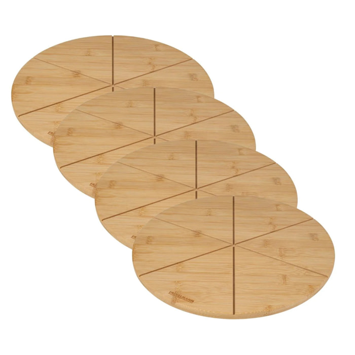 Set de 4 planches à pizza en bois Fackelmann Boisselerie