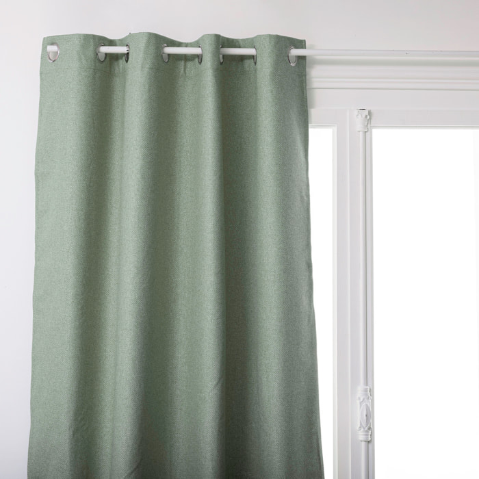 Rideau isolant occultant vert céladon 140x260cm