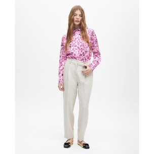 Camicia dritta stampa animale