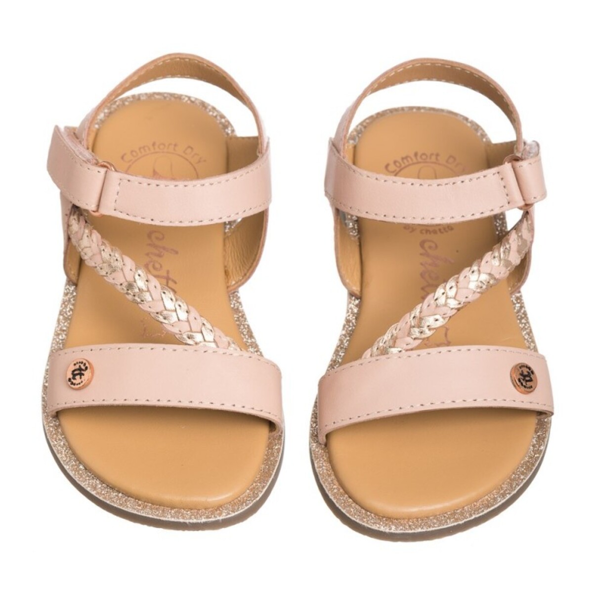 Sandalia color rosa para NIÑA confeccionada en piel