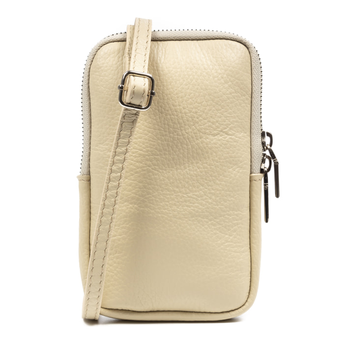 Albaredo Bolso bandolera de mujer de piel auténtica acabado Dollaro