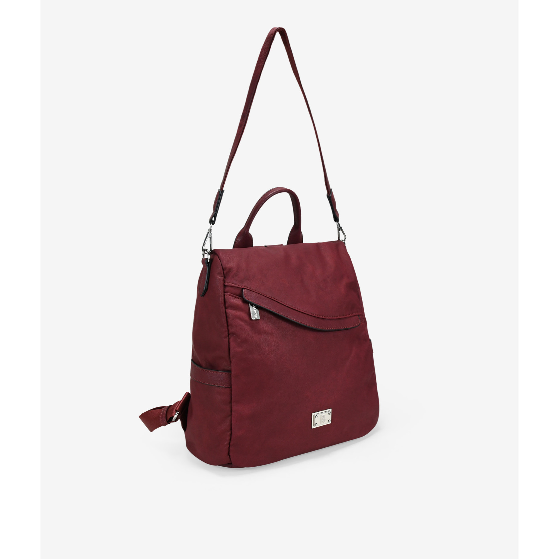 Mochila antirrobo burdeos con cremallera