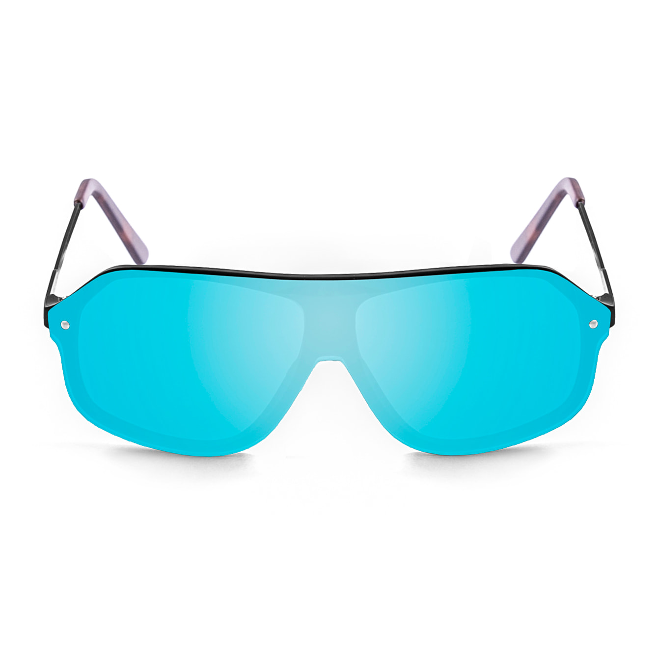 Occhiali da sole OCEAN BAY - montatura blu cielo con lenti piatte opaca tartarugata marrone