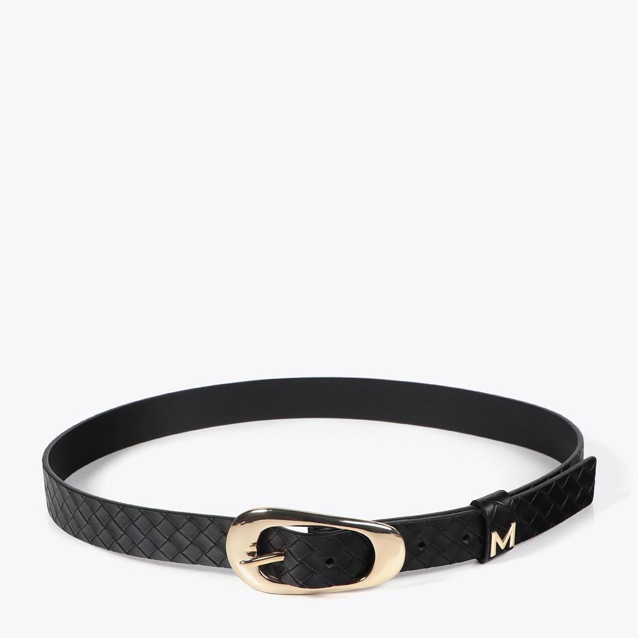 Cintura intrecciata effetto pelle