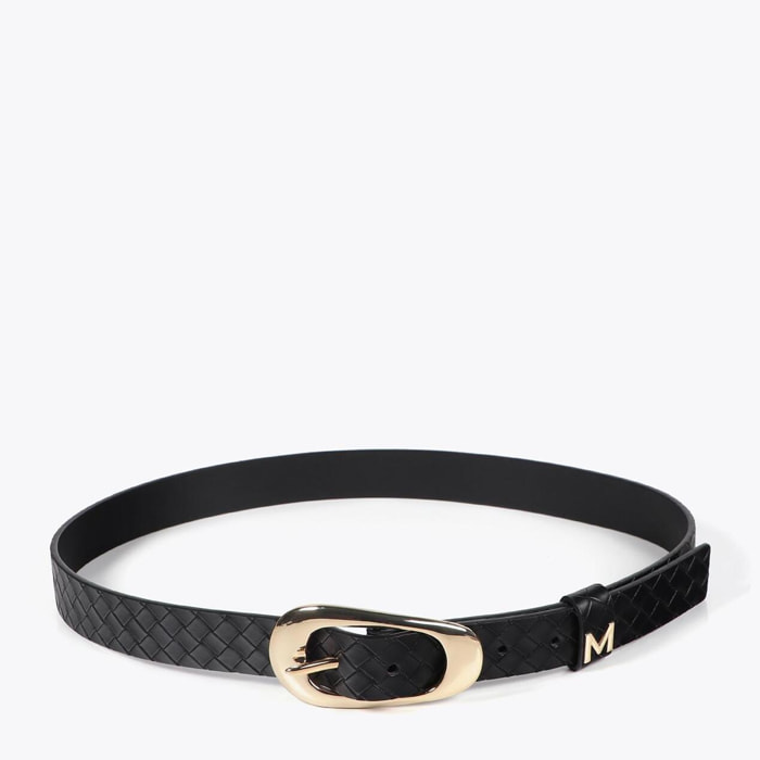 Cintura intrecciata effetto pelle