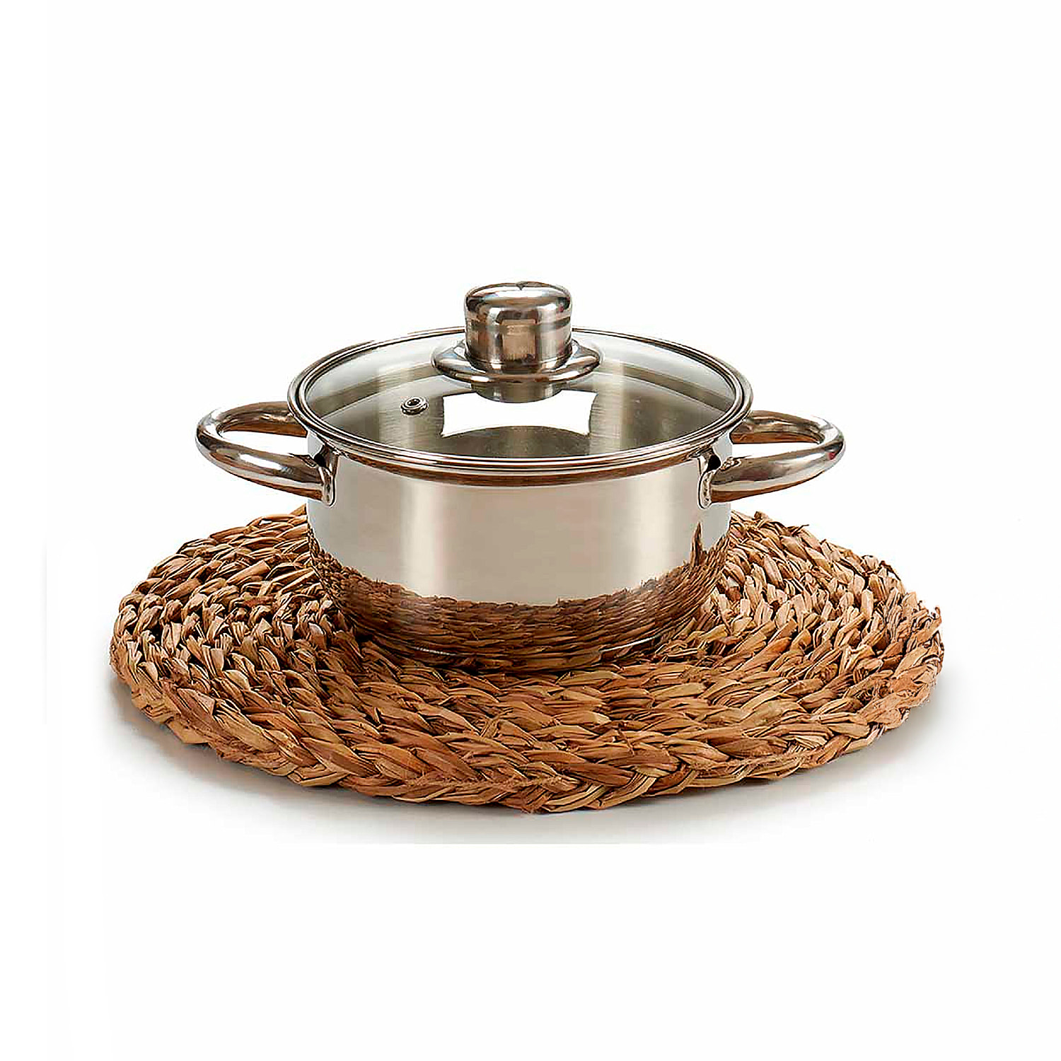 Sottopiatto rotondo vegetale di 25 cm.