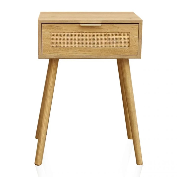 Mesita de noche Sanda Rattan Pino - Rattan