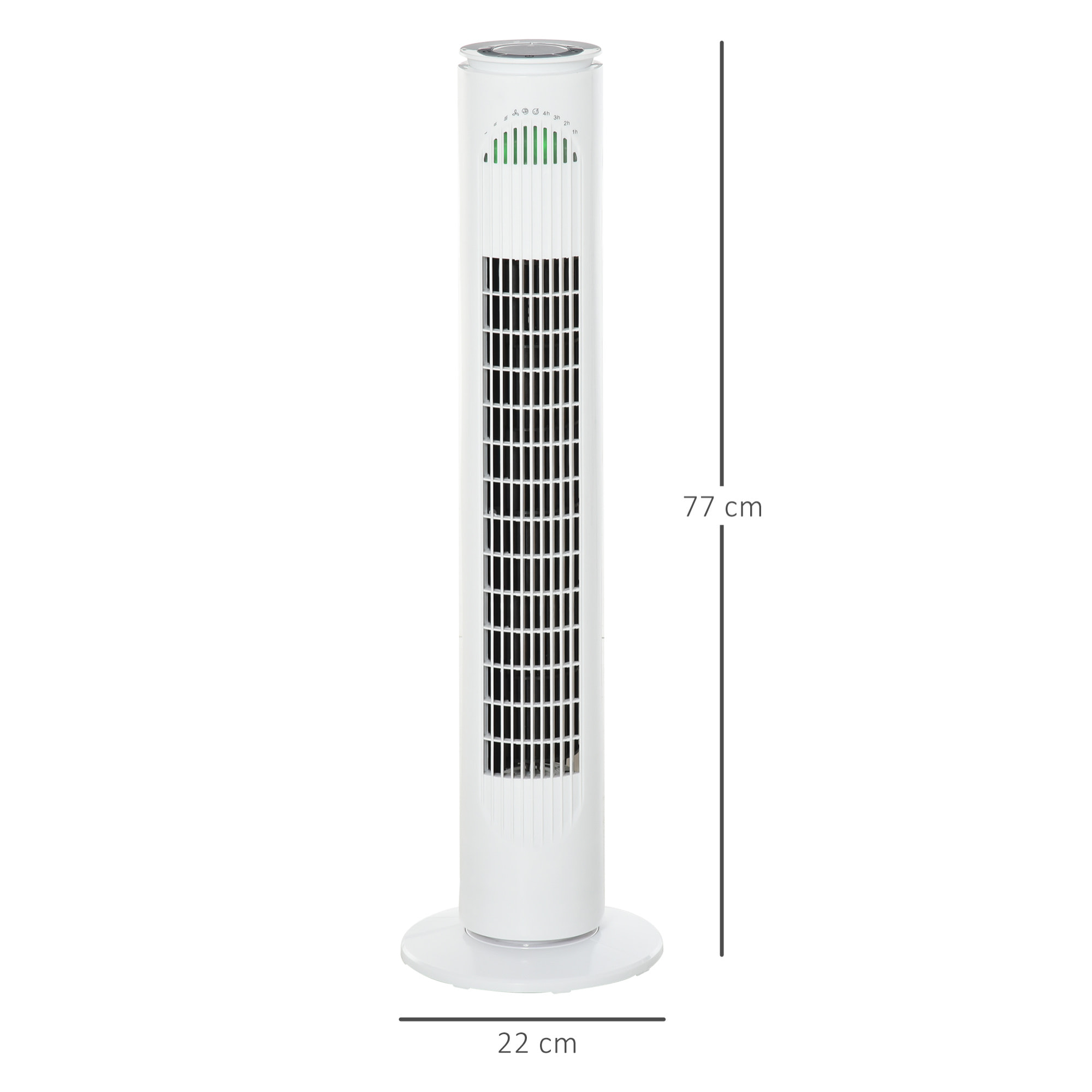 HOMCOM Ventilateur colonne tour oscillant 45 W silencieux télécommande incluse minuterie 3 modes 3 vitesses blanc