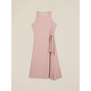 Oltre - Vestido con nudo y hebilla de joya - Rosa