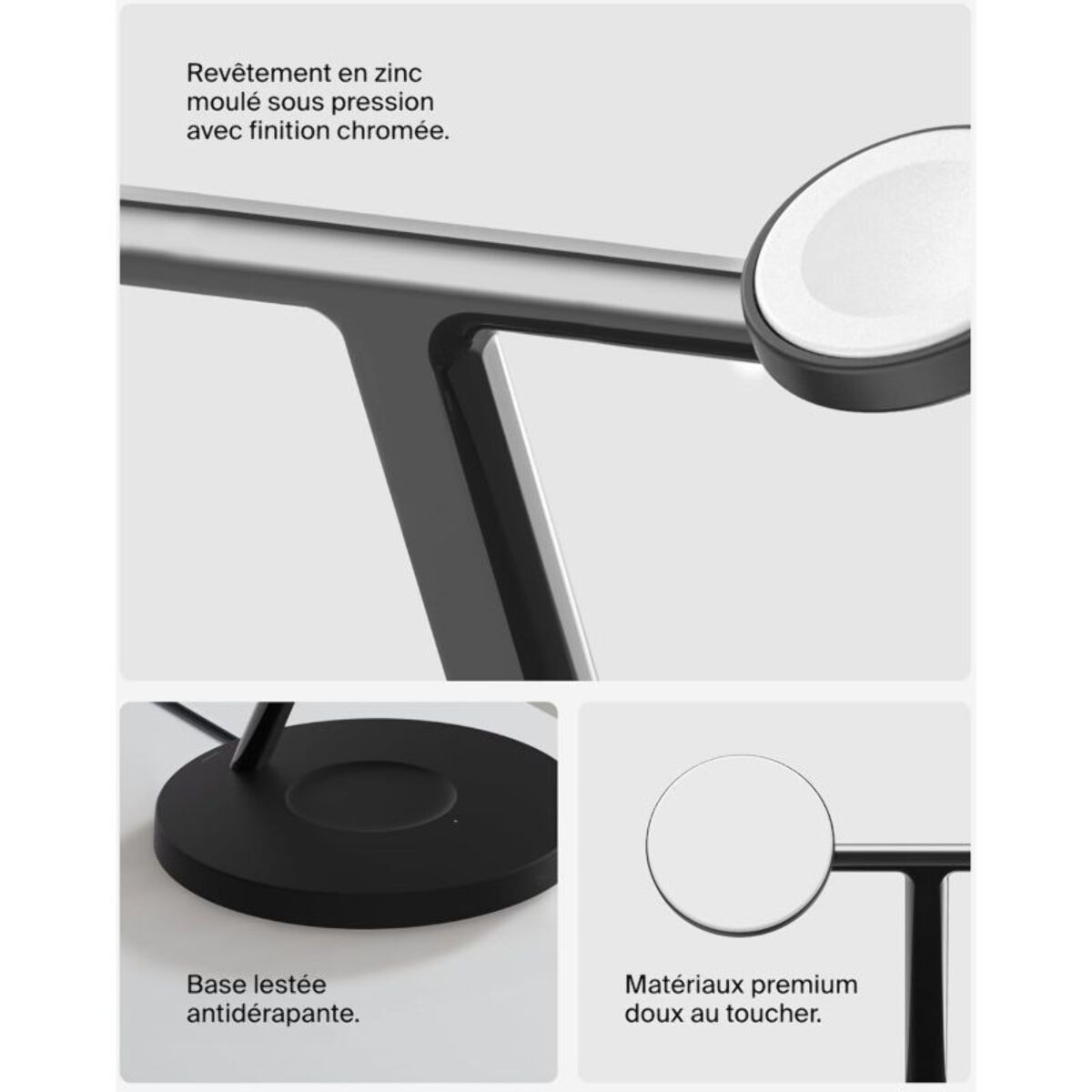 Chargeur induction BELKIN 15W Boost Charge Pro 3en1 Qi2 Noir