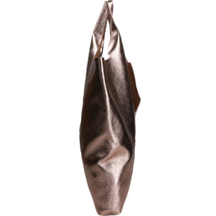 Borsa a spalla da donna - Modello Argenta - Pelle laminata - 44.0 x 38.0 x 3.0 cm