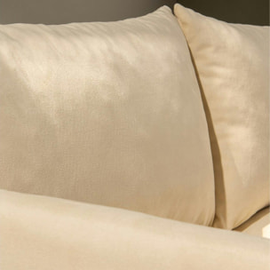 Canapé-lit d'appoint en tissu crème, 2 personnes ORURO