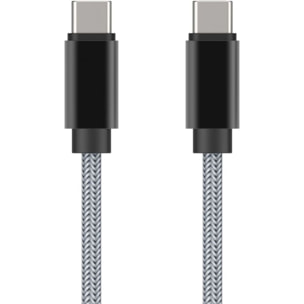 Câble USB C ADEQWAT vers USB-C gris 2m