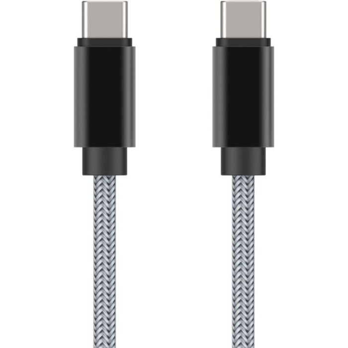 Câble USB C ADEQWAT vers USB-C gris 2m