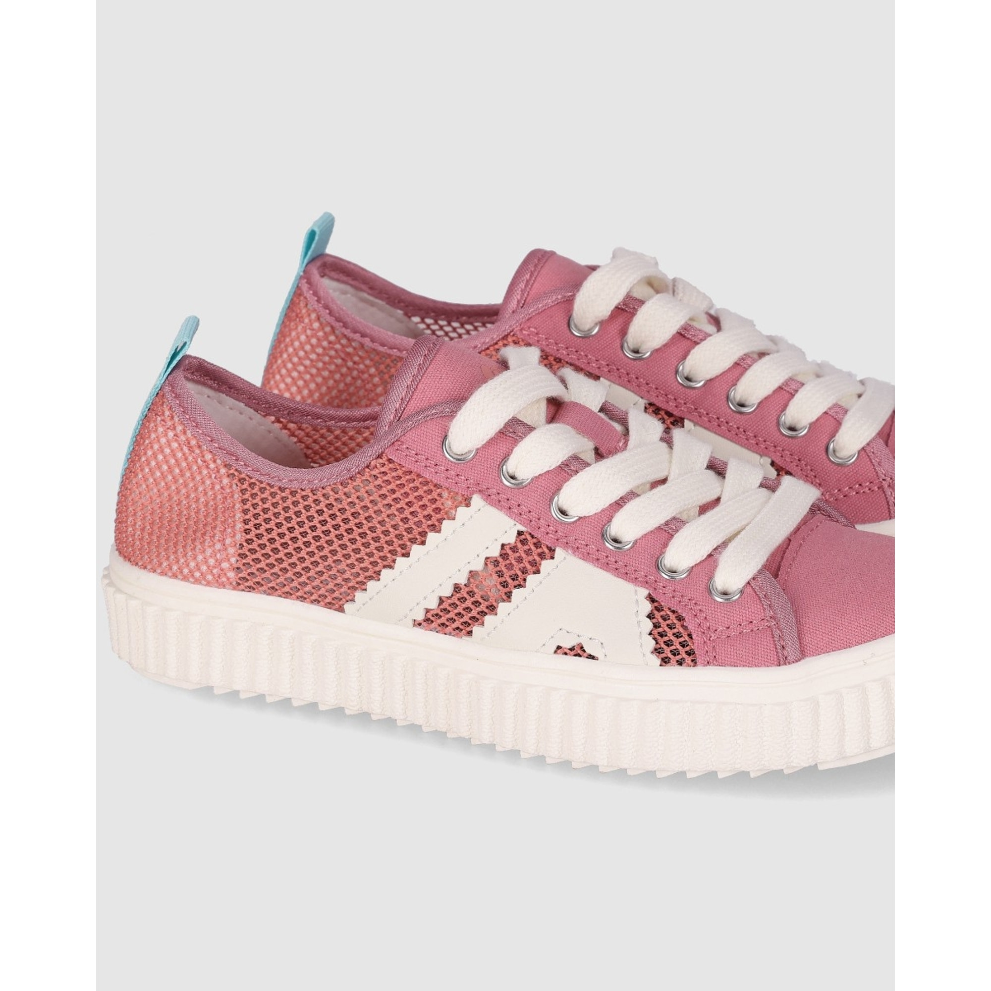 Deportivos de Tejido - Rosa - Tacón: Bajo