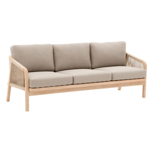 Salon de jardin "Papouasie" 5 places en polyester et acacia