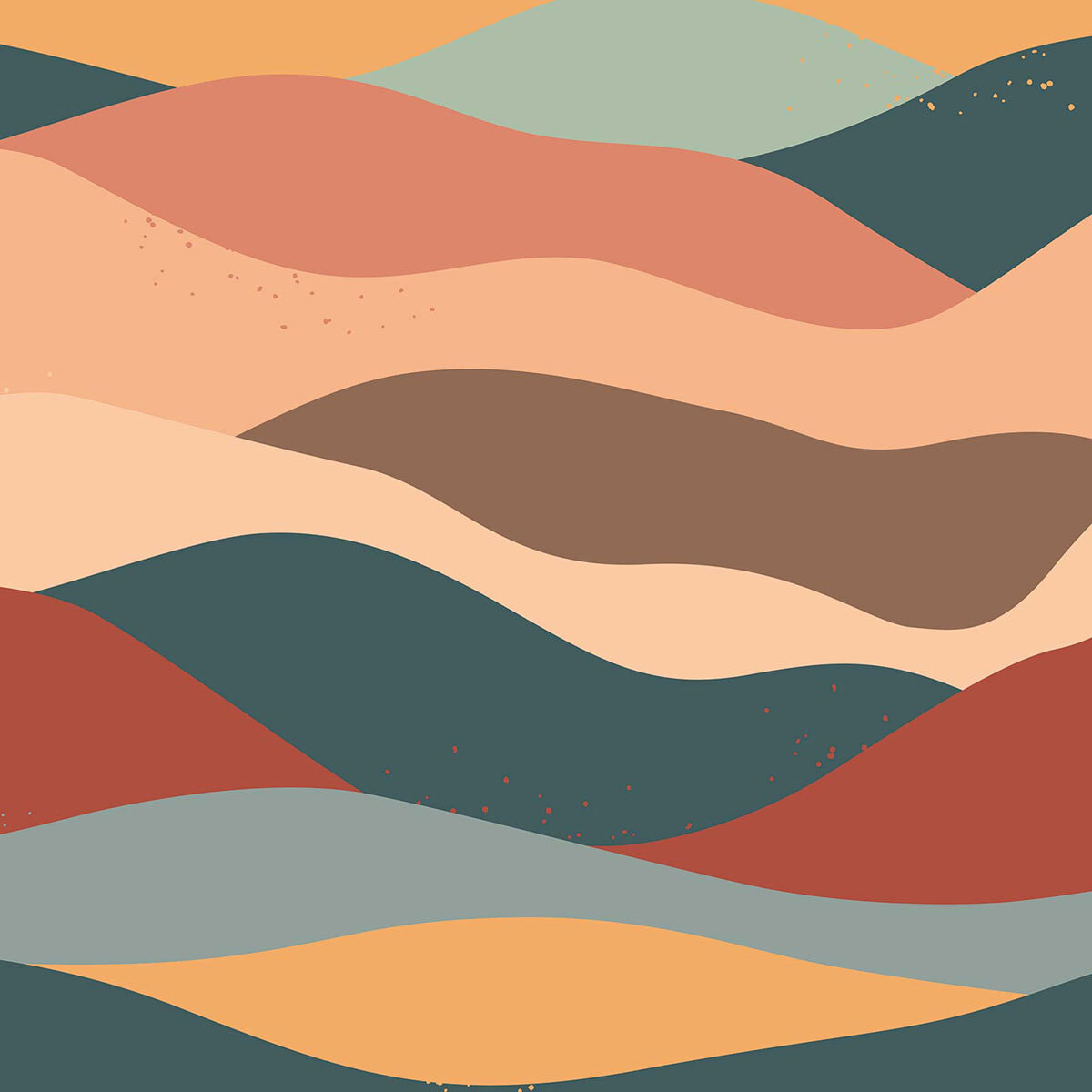 Papier peint, vintage wave Intissé