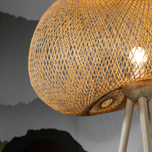 Lampadaire en bambou pieds en bois h165cm LIPS