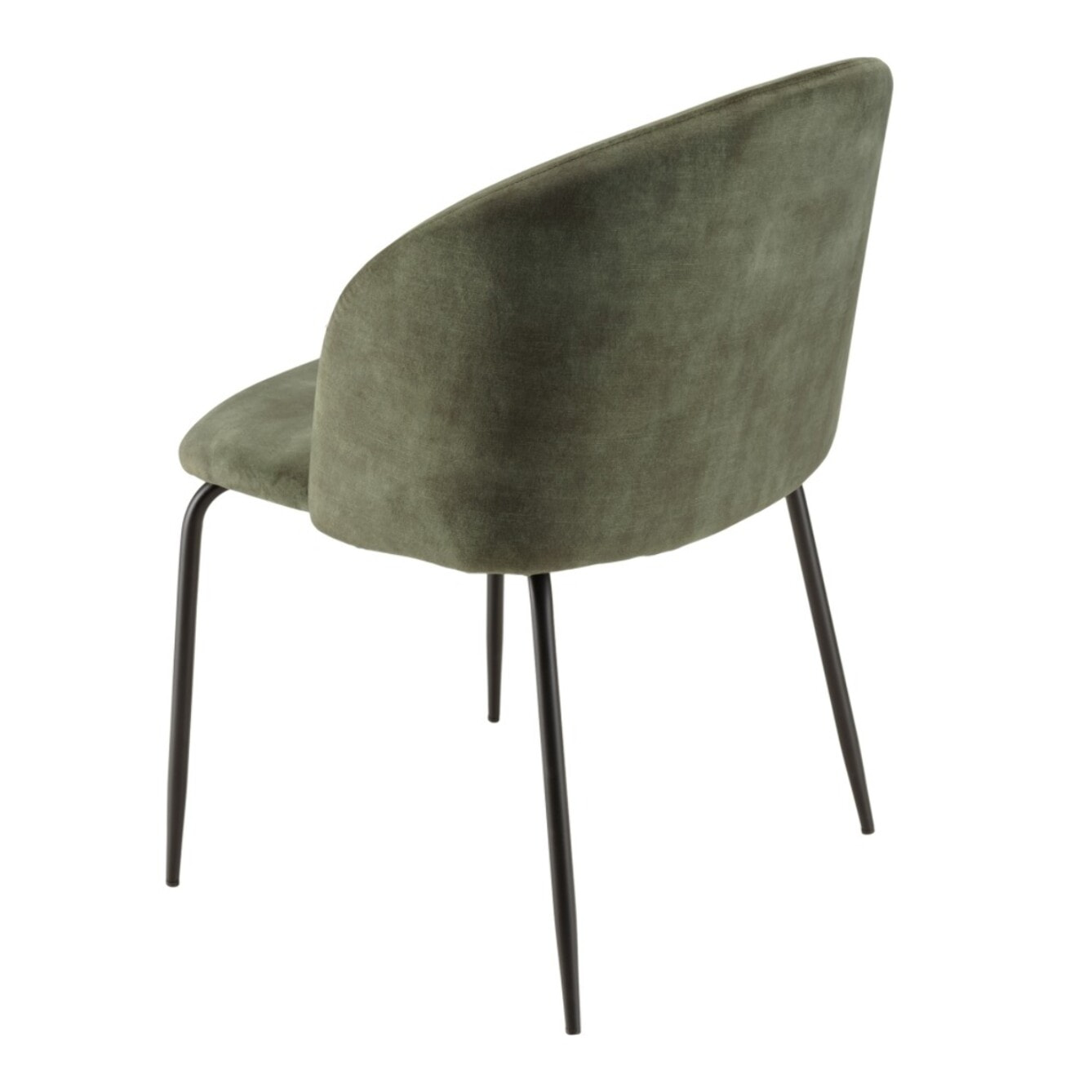 TOM - Lot de 2 chaises velours vert sapin dossier enveloppant