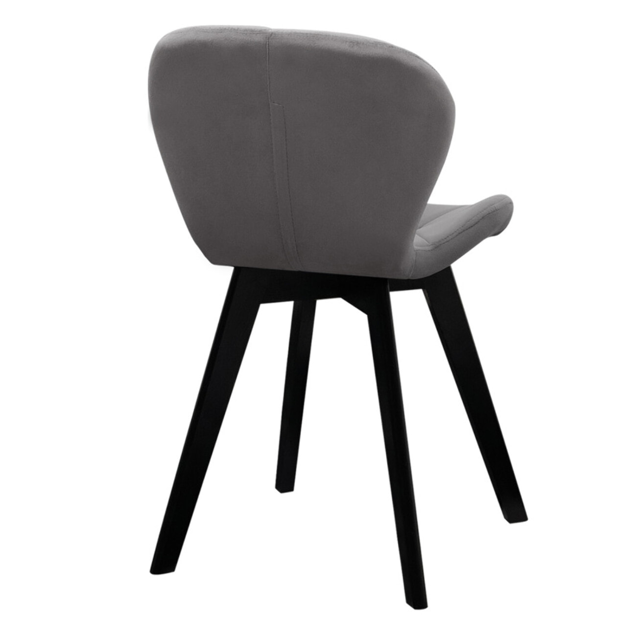 Chaises Daisy en velours mix de couleurs : 1x vert, 1x gris clair, 1x gris foncé et 1x bordeaux - lot de 4