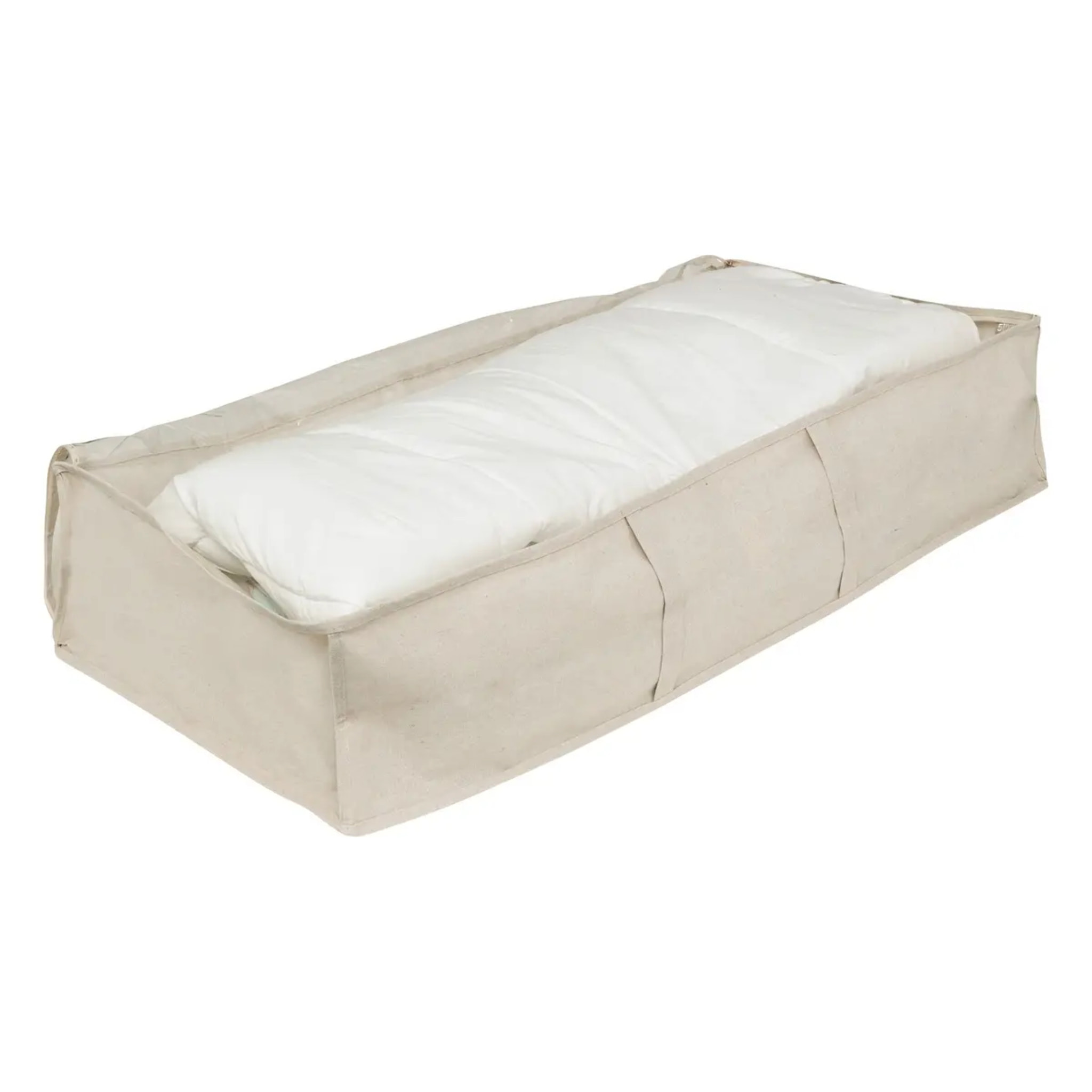 Housse de rangement "Groomy" sous lit beige 100x20cm