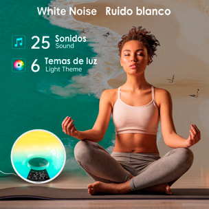 Sveglia intelligente con luce dell'alba e del tramonto.