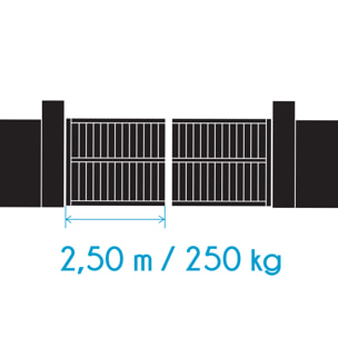 Motorisation pour portail à battants Avidsen ORANE SE + kit solaire + 2 télécommandes supplémentaires (3 en tout)