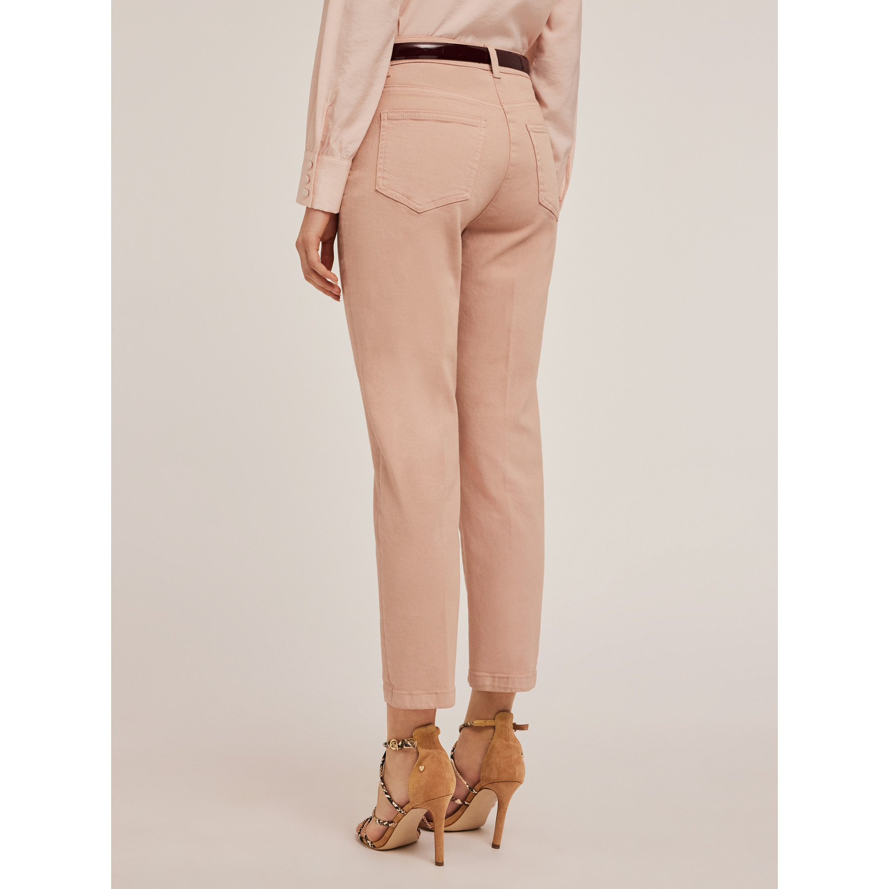 Motivi - Pantalones modelo Carrot de drill Rianne - Rosa cipria