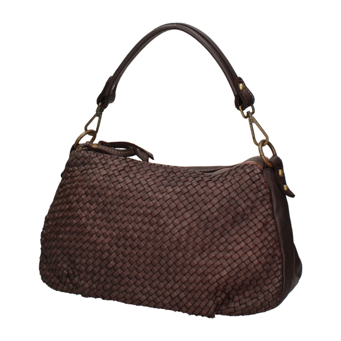 Borsa a spalla da donna In Vera pelle Made in Italy 31x18x12 cm