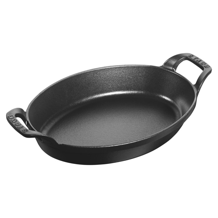Plat à gratin, Assiette chaude, 24 cm, Noir mat
