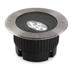 LEDS C4 Empotrable de suelo IP65-IP67 Gea Power LED Round ø180mm LED 11 Blanco cálido - 3000K ON-OFF Acero inoxidable AISI 316 796lm