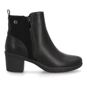 Botines elegantes con tacón ancho y cremallera
