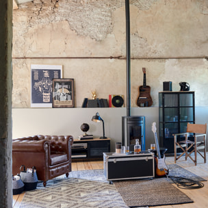 Fauteuil "Chester" - cuir - marron