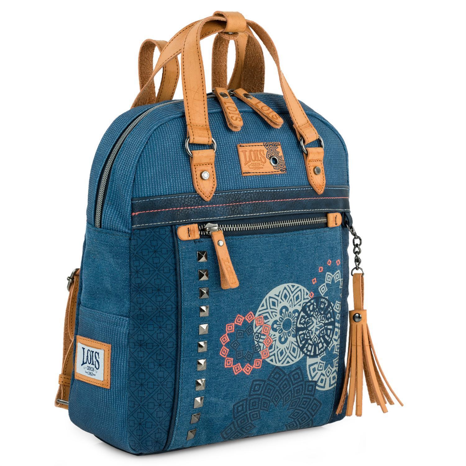 Bolso Mochila Mujer Lois Pasadena Azul