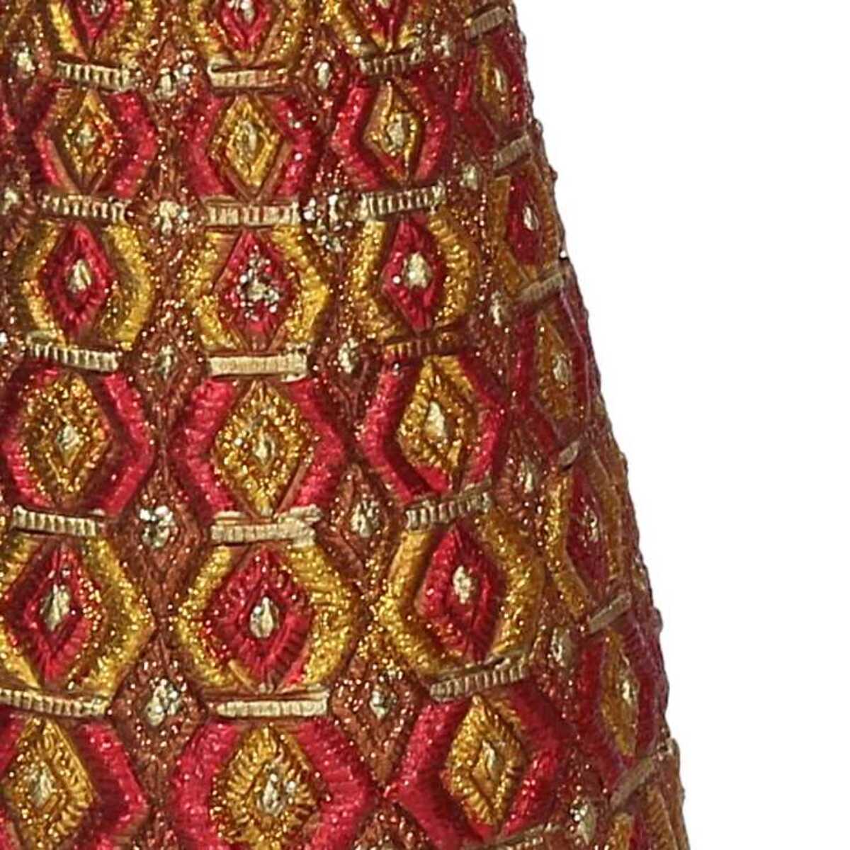 Albero in resina a rombi rosso cm ø10h33