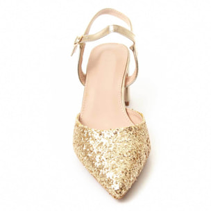 Zapatos de Tacón - Dorado - Altura: 7 cm