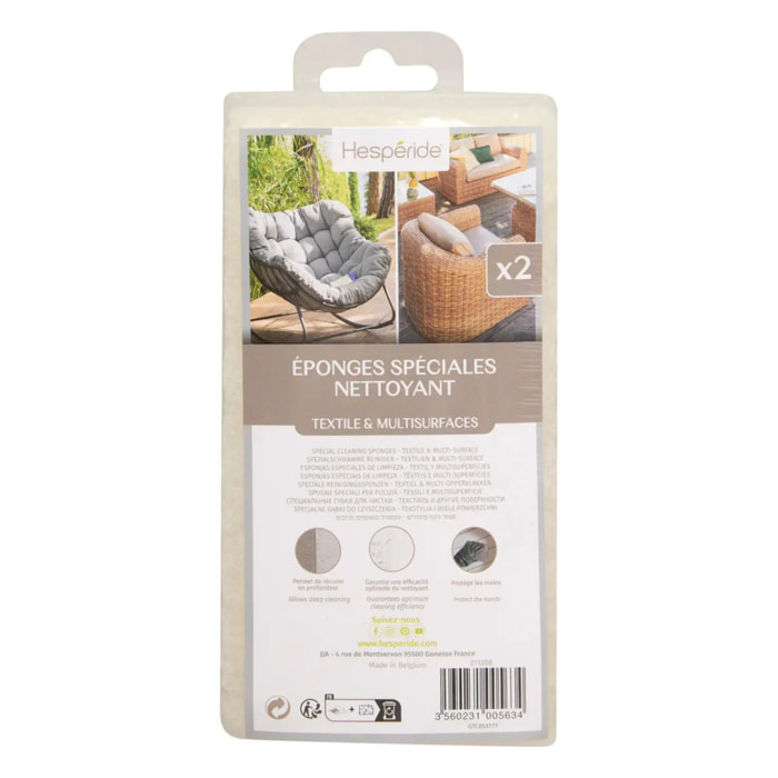 Lot de 2 éponges nettoyantes multisurfaces