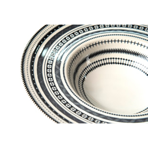 Set 6 piatti fondi Excelsa – Etnico, Ceramica Multicolore