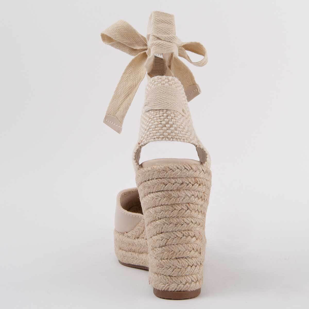 Alpargata De Cuña - Beige - Altura: 10 Cm