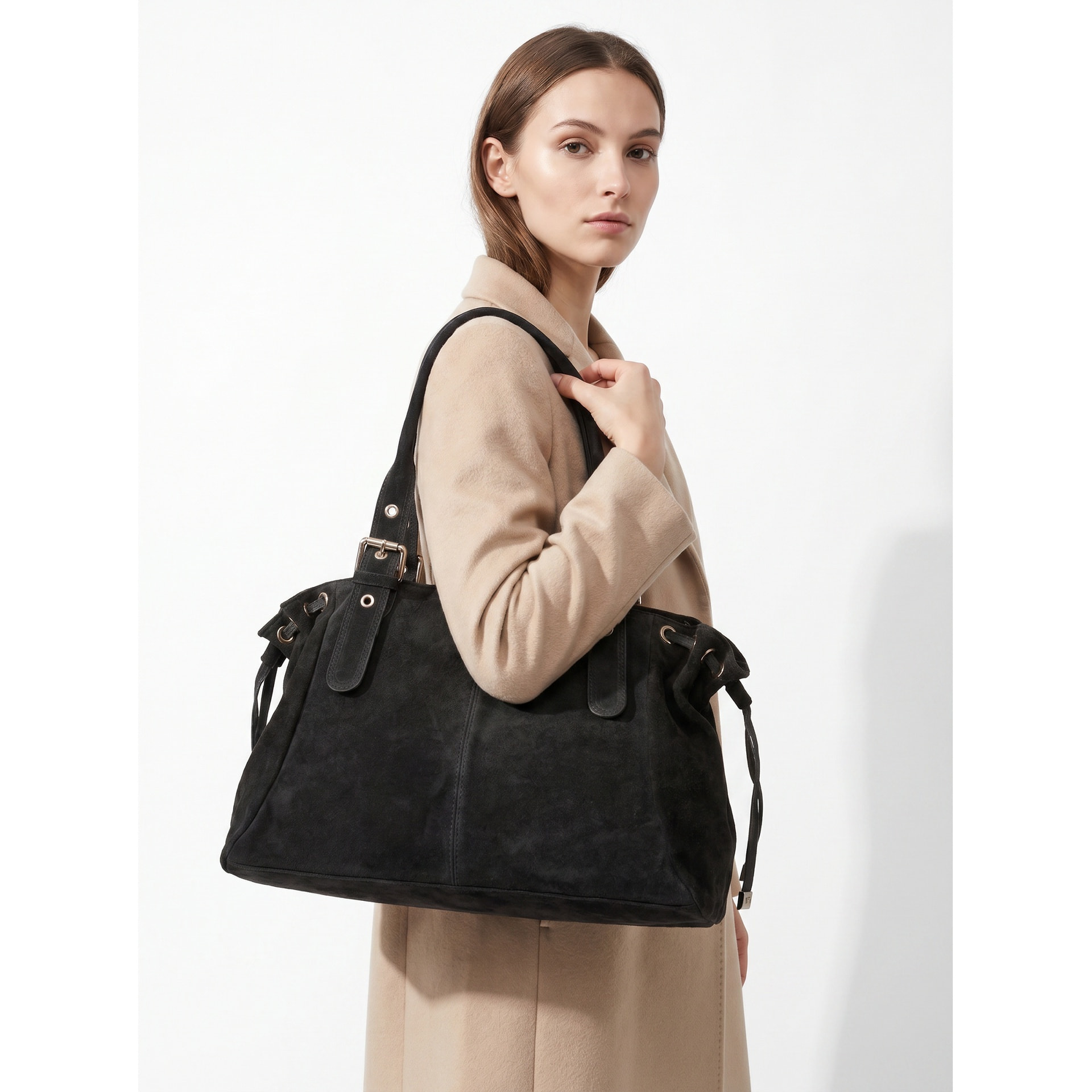 Borsa a mano da donna Made in Italy - Modello Celeste Plus - 100% pelle - 20.0 x 28.5 x 41.0 cm